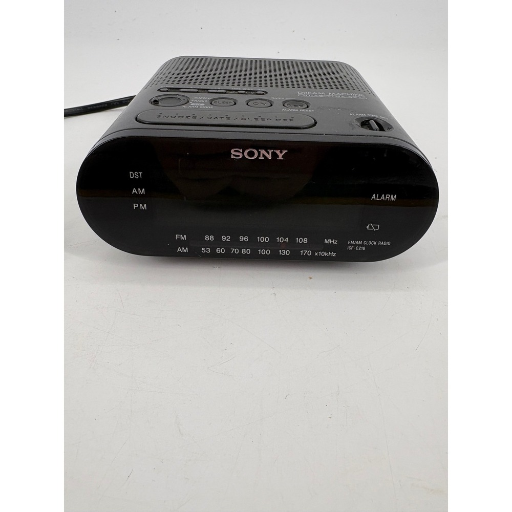 Sony Dream Machine AM/FM Alarm Clock ICF-C218 Very Good Condition Tested